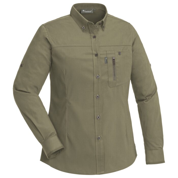 3016 713 01 Pinewood Womens Shirt Tividen TC Stretch InsectSafe Hunting Olive