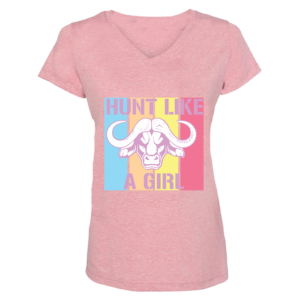 SNIPER - Melange Hunt Like A Girl T-Shirt - Pink