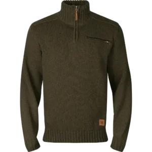 · Rib knit collar, cuffs and bottom hem · Chest pocket with zip left side · Reinforced elbows Main material · 100% Wool Lining · 100% Polyester · HSP® 2-layer lining HÄRKILA - Annaboda 2.0 HSP Knit Pullover_Willow green